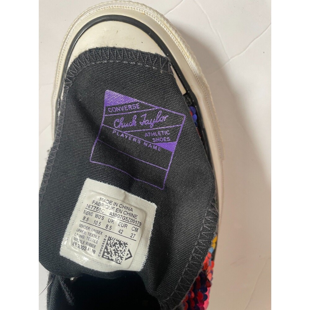 Size 8.5 - Converse Chuck 70 High Pride - Sequined